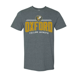 Pel Athletic Men's Oxford High School Black T-Shirt, Medium, Gray