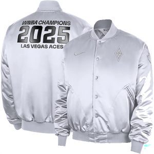 Nike Nike Adult 2025 WNBA Champions Las Vegas Aces Satin Jacket, Men's, Medium, White - $155.00 at DICK'S Sporting Goods