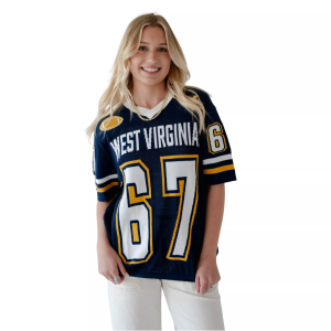 Gameday Social Gameday Social Women's West Virginia Mountaineers Sweater Jersey, Large, Blue - $115.00 at DICK'S Sporting Goods