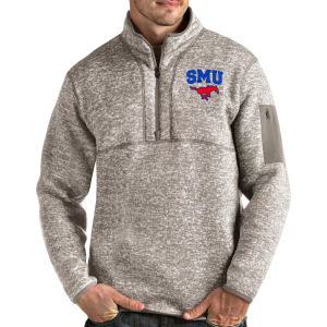 Antigua Antigua Men's Southern Methodist Mustangs Oatmeal Fortune Pullover Black Jacket, Medium, Tan - $109.99 at DICK'S Sporting Goods