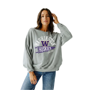 Gameday Social Gameday Social Women's Washington Huskies Heather Gray Stillson Crewneck Sweatshirt, XS - $84.00 at DICK'S Sporting Goods
