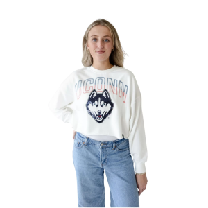 Gameday Social Gameday Social Women's UConn Huskies White Starlite Crewneck Sweatshirt, XS - $82.00 at DICK'S Sporting Goods
