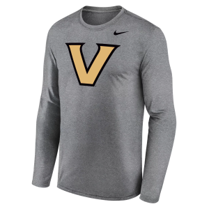 Nike Men's Vanderbilt Commodores Gray Legend Long Sleeve Shirt, XXL
