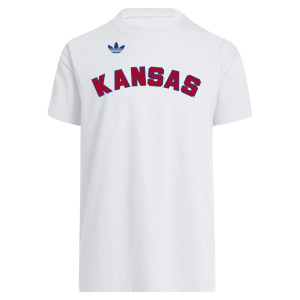 adidas Men's Kansas Jayhawks Basketball T-Shirt, Small, White