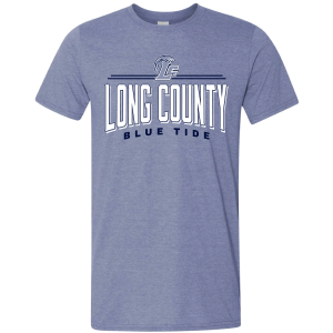 Pel Athletic Men's Long County High School Performance T-Shirt, Medium, Blue