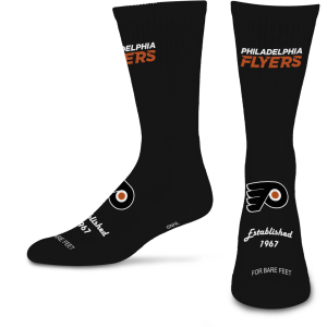 For Bare Feet For Bare Feet Philadelphia Flyers Large Established Crew Socks , Men's, Black - $16.99 at DICK'S Sporting Goods