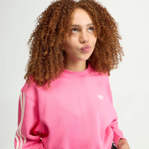 Adidas adidas Originals Women's adiSignature 3 Stripes Crewneck Sweatshirt, XL, Pulse Magenta/Off White - $70.00 at DICK'S Sporting Goods