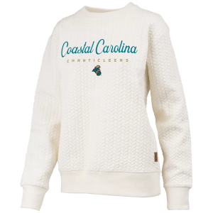 Pressbox Pressbox Women's Coastal Carolina Chanticleers Textured Crewneck Sweatshirt, Small, White - $89.99 at DICK'S Sporting Goods