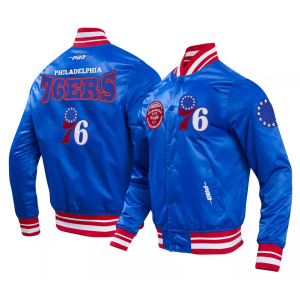 Pro Standard Men's Philadelphia 76ers Day One Satin Jacket, Small