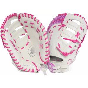 Easton 13" Ghost NX Series Fastpitch First Base Mitt, Women's, White/Berry