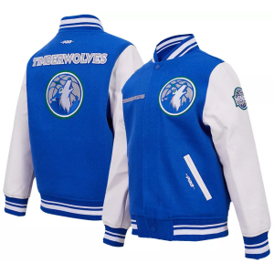 Pro Standard Pro Standard Youth Minnesota Timberwolves Retro Classics Varsity Jacket, Small - $140.00 at DICK'S Sporting Goods