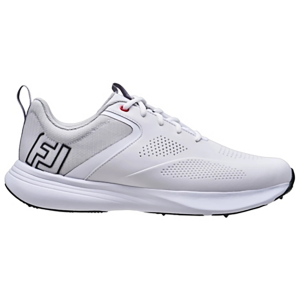 Footjoy FootJoy Men's Qualifier Cleated Golf Shoes, Size 10.5, White/Black/High Risk Red - $139.99 at DICK'S Sporting Goods
