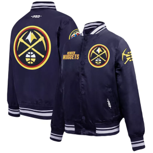 Pro Standard Youth Denver Nuggets Retro Classics Satin Jacket, Size 5, Blue