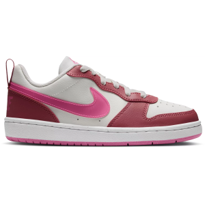 Nike Kids' Grade School Court Borough Low Recraft Shoes, Size 5.5, Sail/Pink/Redwood/White