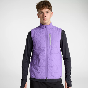 DSG Men's Quilted Run Vest, Large, Grape Dust