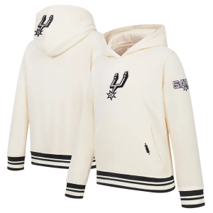 Pro Standard Youth San Antonio Spurs Retro Classic Ribbed Hoodie, Medium, White