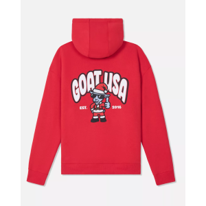 Goat USA Thumbs Up Santa Hoodie, Men's, Small, Enduring Red