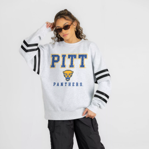 Gameday Couture Gameday Couture Women's Pitt Panthers Striped Sleeve Crewneck Sweatshirt, Medium, Gray - $64.99 at DICK'S Sporting Goods
