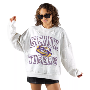 Gameday Couture Gameday Couture Women's LSU Tigers Embossed Stars Premium Crewneck Sweatshirt, Small, White - $62.00 at DICK'S Sporting Goods