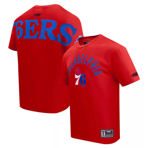 Pro Standard Men's Philadelphia 76ers Playback T-Shirt, Small, Red