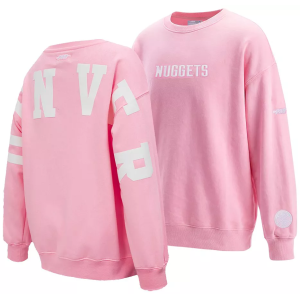 Pro Standard Girls' Denver Nuggets Wingspan Fleece Crewneck Sweatshirt, Large, Pink
