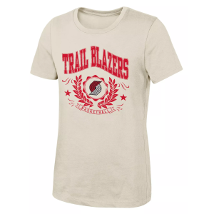NBA Girls' Portland Trail Blazers Half Court Shot T-Shirt, Small, White