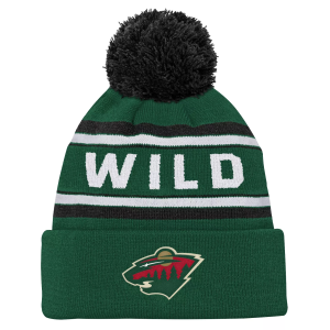 Outerstuff NHL Youth Minnesota Wild Jacquard Pom Knit Hat, Green - $25.00 at DICK'S Sporting Goods