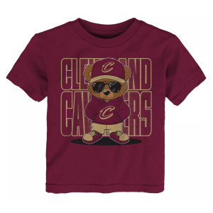 NBA Toddler Cleveland Cavaliers Teddy Fan T-Shirt, Boys', 2T, Red