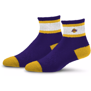 For Bare Feet For Bare Feet Los Angeles Lakers Stripe Cozy Socks, Men's, Purple - $17.99 at DICK'S Sporting Goods