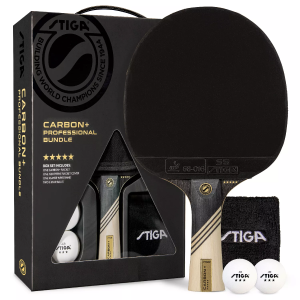 Stiga Carbon+ Pro Table Tennis Paddle Bundle