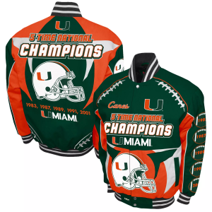 Franchise Club Franchise Club Men's Miami Hurricanes Green Commemorative Cotton Twill Jacket, Small - $230.00 at DICK'S Sporting Goods
