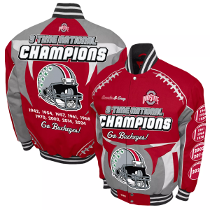 Franchise Club Franchise Club Men's Ohio State Buckeyes Red Commemorative Cotton Twill Jacket, XXL - $230.00 at DICK'S Sporting Goods