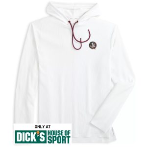 Johnnie-O Men's Florida State Seminoles Hoppin Pop Hoodie, Small, White