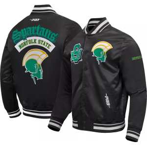 Pro Standard Men's Norfolk State Spartans Best Of Satin Jacket, Small, Black