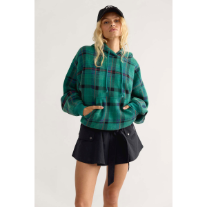FP Movement Women's Final Call Printed Hoodie, XS, Cutie Plaid Combo