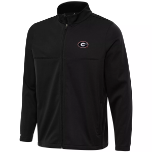 Antigua Men's Georgia Bulldogs Links 2 Golf Jacket, Medium, Black