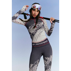 FP Movement Women's Myoko 1/4 Zip Jacquard, Medium/Large, Sierra Combo