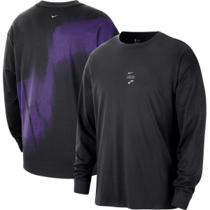 Nike Adult Utah Jazz Worn With Obsession Standard Issue Game Long Sleeve Shirt, Men's, Medium, Black