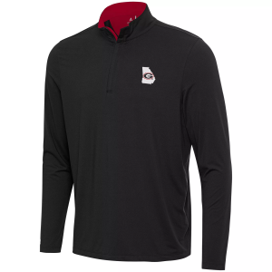 Antigua Men's Georgia State Logo Content Red 1/4 Zip Pullover, XXL