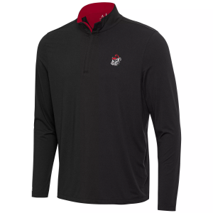 Antigua Men's Georgia Bulldog Head Content Red 1/4 Zip Pullover, Medium