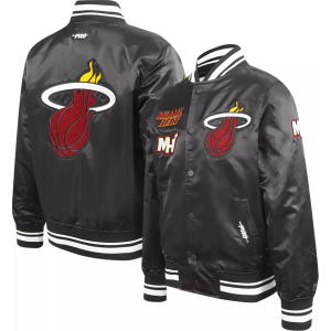 Pro Standard Pro Standard Youth Miami Heat Retro Classics Satin Jacket, Small, Black - $95.00 at DICK'S Sporting Goods