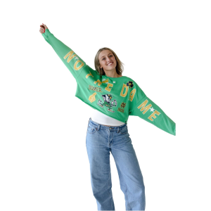 Gameday Social Gameday Social Women's Notre Dame Fighting Irish Green Crewneck Sweatshirt, XL - $84.00 at DICK'S Sporting Goods