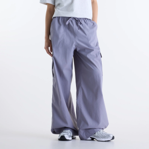 New Balance Women's Woven Cargo Pants, XS, Off-line Grey