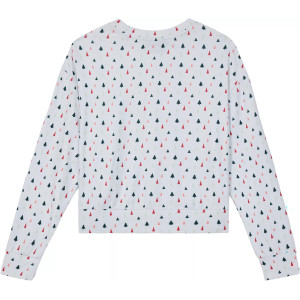 GOAT USA Women's Pajama Set, Large, Pale Gray Heather/Enduring Red