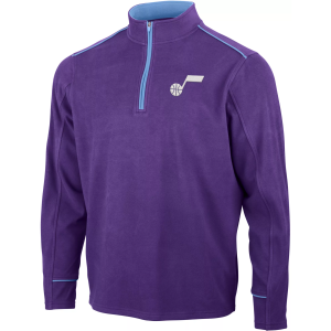 Antigua Men's Utah Jazz Leverage 1/4 Zip Pullover, Medium, Purple