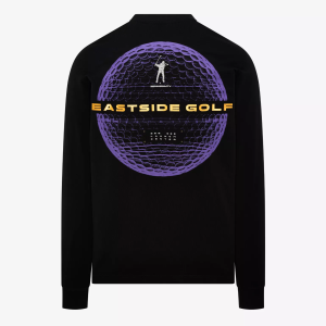 Eastside Golf Men's Launch Center Graphic Long Sleeve Golf T-Shirt, XL, Black
