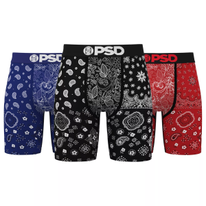 Psd Underwear PSD Underwear Men's Hype Bandana Boxer Briefs - 3 Pack, Medium - $62.00 at DICK'S Sporting Goods
