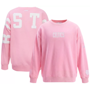 Pro Standard Girls' Boston Celtics Wingspan Fleece Crewneck Sweatshirt, Large, Pink