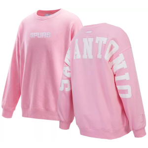 Pro Standard Girls' San Antonio Spurs Wingspan Fleece Crewneck Sweatshirt, Medium, Pink
