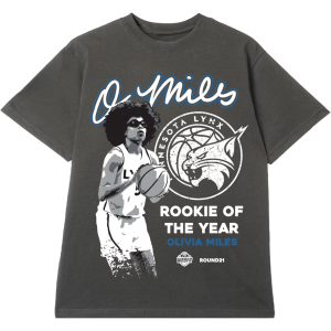 Round21 round21 Adult Minnesota Lynx Olivia Miles 2026 WNBA Rookie of the Year T-Shirt, Men's, Small, Gray - $50.00 at DICK'S Sporting Goods